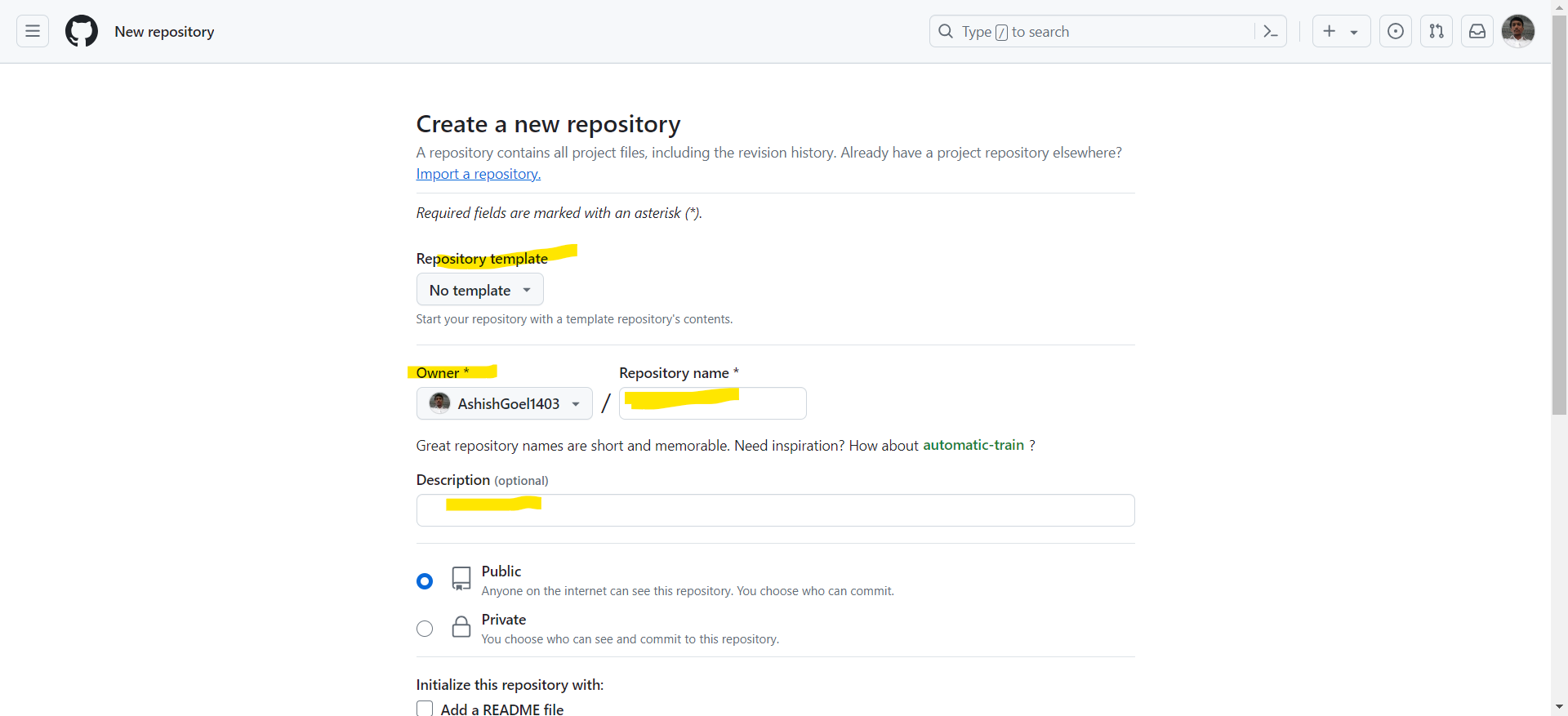 Create a new repository in GitHub Create a new repository in GitHub